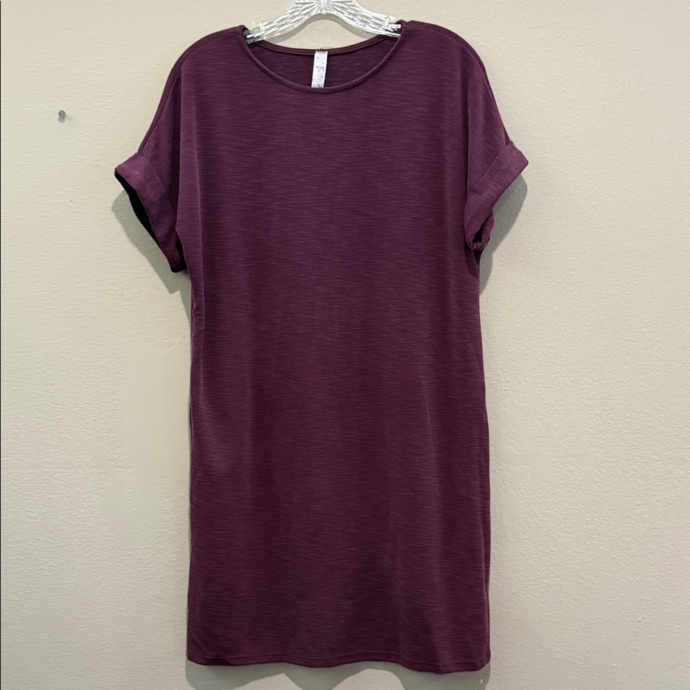 Alya Short Sleeve Plum Dress
